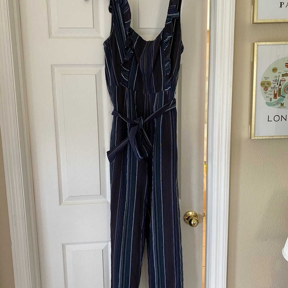 First Monday striped jumpsuit